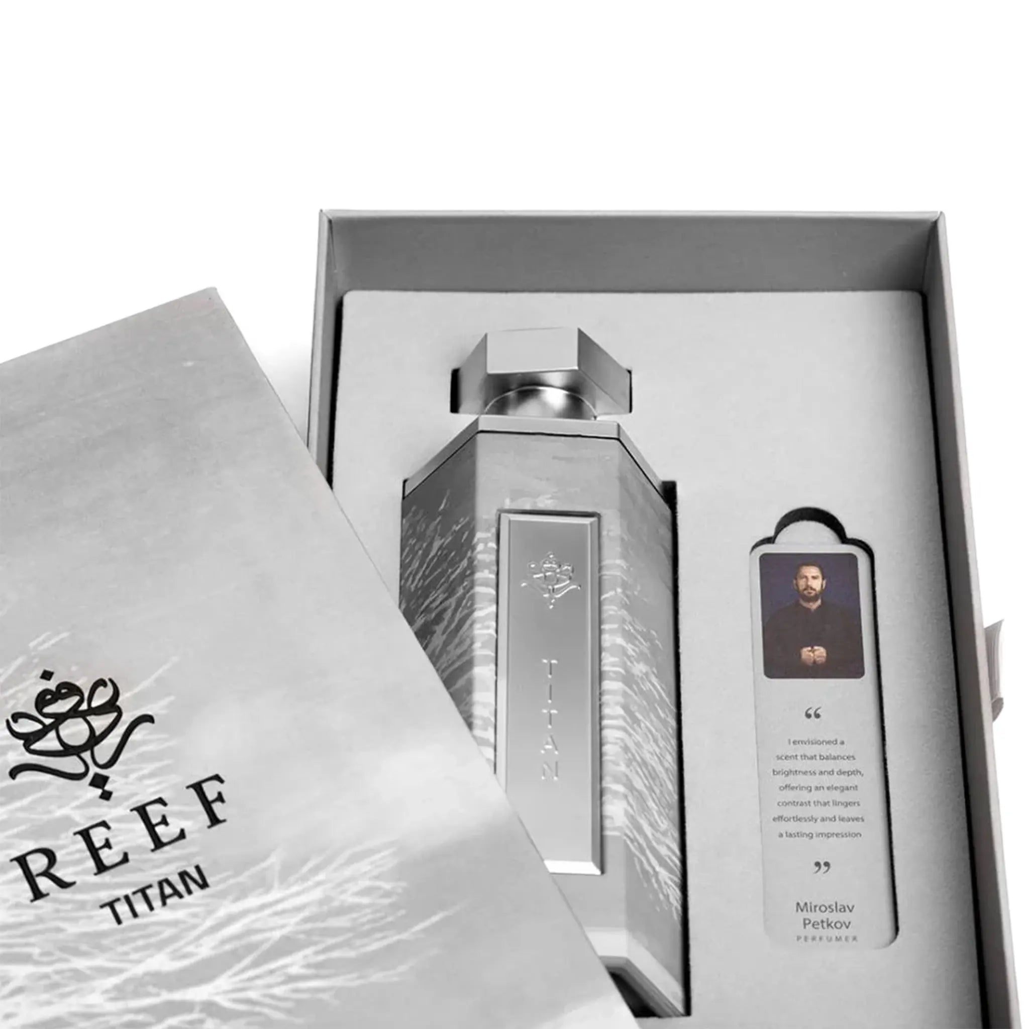 Front With Box View of REEF Titan Eau De Parfum 200ml